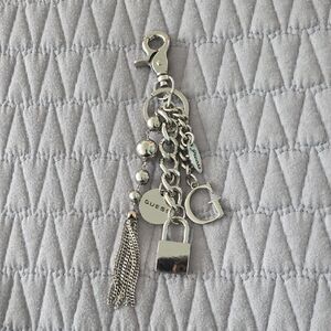 Guess Silver Bag Charm Key Holder